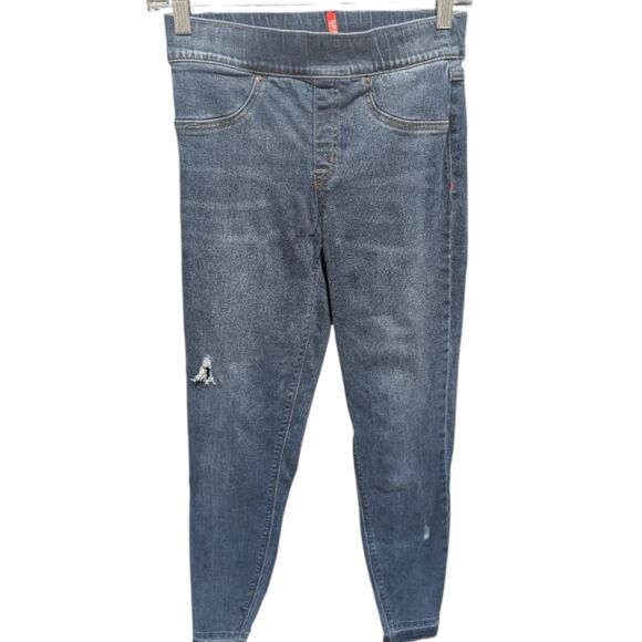 SPANX Distressed Skinny Jeans Size S/P - Picture 2 of 4